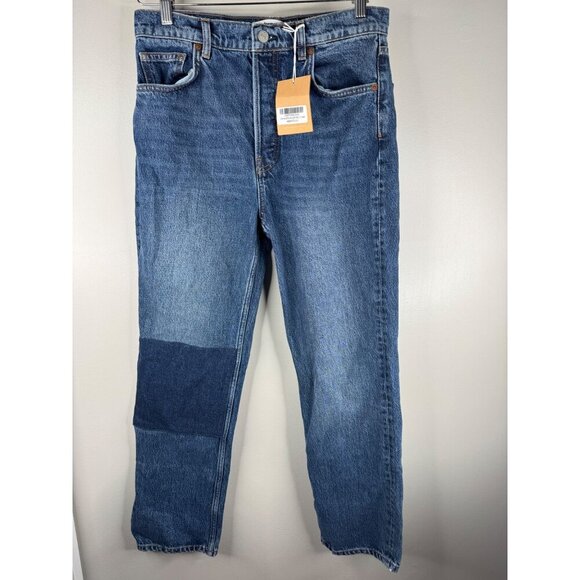 NWT Reformation Cynthia Patch High Rise Straight Jeans in Arroyo Size 29 - Picture 5 of 9